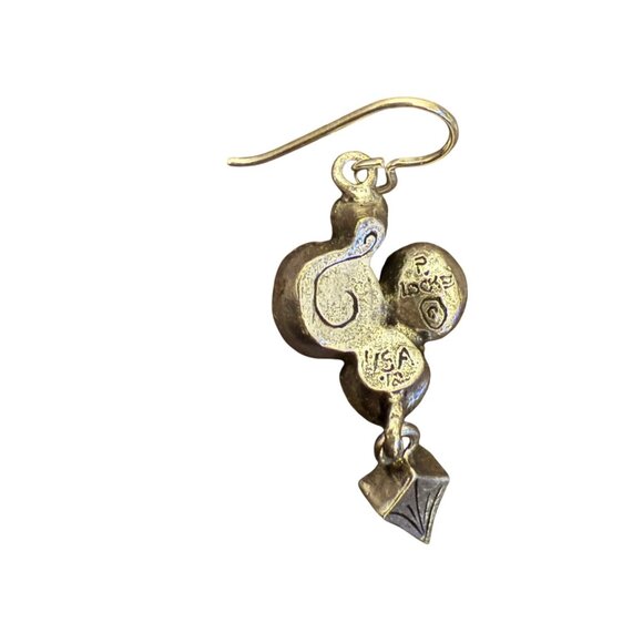 Rare Patricia Locke Colorful Geometric Silver tone Earrings Crystals 2012 - Picture 2 of 2